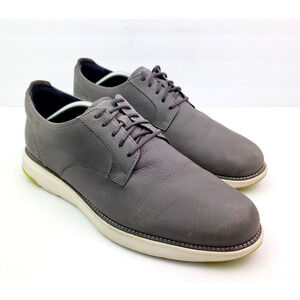 Cole Haan Grand Camden Mens Size 12 Gray Leather Oxford Sneaker Shoes C33830